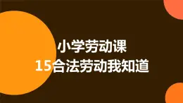 人民版勞動六年級上冊 15合法勞動我知道（課件）