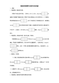 部编版語文六年级下册小升初根据语境填写词语专项突破练习（试题）（含答案）