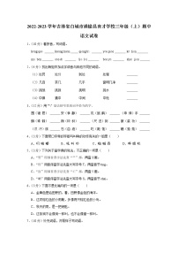 2022-2023学年吉林省白城市通榆县育才学校三年级（上）期中语文试卷
