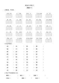 三年級(jí)下冊(cè)語文部編版 期末專項(xiàng)詞語訓(xùn)練（無答案）