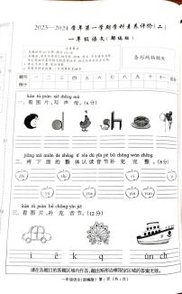 河北省邢台市巨鹿县2023-2024学年一年级上学期11月期中语文试题