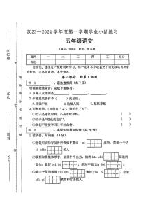山西省吕梁市石楼县城区2023-2024学年五年级上学期期中测试语文试卷