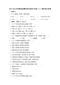 2023-2024学年湖北省黄冈市红安县六年级上学期期中语文试卷（含答案）