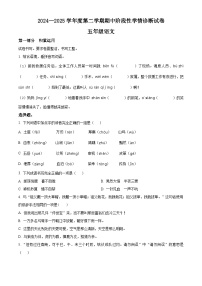 五年級(jí)下冊(cè)期中考試語文試卷（原卷版+答案與解釋）2024-2025學(xué)年第二學(xué)期 統(tǒng)編版