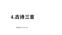 统编版语文三年级上册4 古诗三首 课件