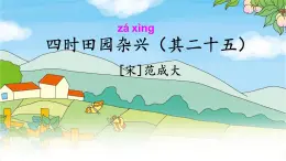 《四时田园杂兴（其二十五）》优质课件