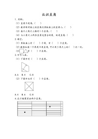 人教版二年級上冊3 角的初步認識第2課時課時作業(yè)