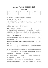 河北省保定市定州市2023-2024学年六年级上学期期中质量监测数学试卷