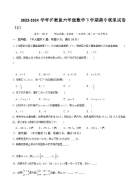 【期中讲练测】沪教版六年级下册数学 上海市期中模拟试卷01（有理数、一次方程（组）和一次不等式）.zip