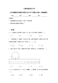 上海市新世紀(jì)小學(xué)小升初模擬考試數(shù)學(xué)試卷2025年下學(xué)期六年級(jí)（不含答案解析）