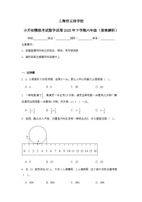 上海市元培學(xué)校小升初模擬考試數(shù)學(xué)試卷2025年下學(xué)期六年級(jí)（不含答案解析）