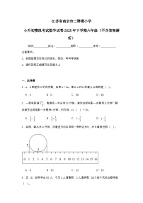 江蘇省南京市三牌樓小學(xué)小升初模擬考試數(shù)學(xué)試卷2025年下學(xué)期六年級(jí)（不含答案解析）