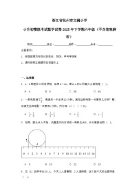 浙江省杭州市文瀾小學(xué)小升初模擬考試數(shù)學(xué)試卷2025年下學(xué)期六年級(jí)（不含答案解析）