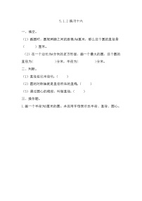 北京版六年级上册1. 圆的认识当堂检测题