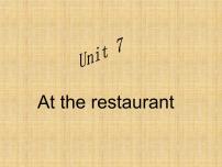 小学英语北师大版 (一年级起点)三年级下册Unit 7 At the restaurant备课课件ppt