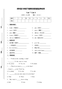 六年级下册英语易错题型专练卷-Unit 7-Unit 8（月考四） 译林版三起（含答案）