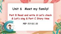 小学英语人教版 (PEP)四年级上册Unit 6 Meet my family! Part B精品ppt课件