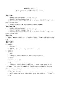 外研版 (一年級(jí)起點(diǎn))三年級(jí)上冊(cè)Unit 1 I’ve got new shorts and new shoes.教學(xué)設(shè)計(jì)及反思