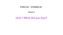 2021学年Module 2Unit 1 What did you buy?示范课课件ppt
