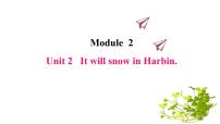 英语六年级下册Unit 2  It will snow in Harbin背景图课件ppt