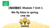 英语三年级【知识精讲】Module 7 Unit 1 We fly kites in spring.课件PPT