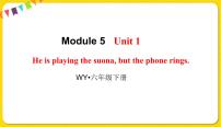 小学外研版 (三年级起点)Unit 1 He is playing the suona, but the phone rings.图片课件ppt