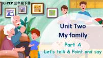小学英语人教版 (PEP)三年级下册Unit 2 My family Part A优秀课件ppt