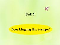 小学英语外研版 (三年级起点)三年级下册Module 4Unit 2  Does Lingling like oranges?课文配套课件ppt