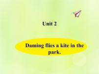 三年级下册Module 8Unit 2  Daming flies a kite in the park.集体备课ppt课件