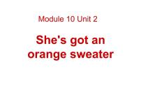 小学英语外研版 (三年级起点)三年级下册Unit 2  She’s got an orange sweater.多媒体教学课件ppt