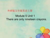 小学英语外研版 (三年级起点)五年级上册Unit 1 There are only nineteen crayons多媒体教学课件ppt