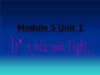 2021学年Module 5Unit 1 It's big and light.教学演示课件ppt