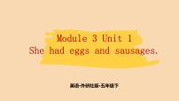 外研版 (三年级起点)五年级下册Unit 1 She had eggs and sausages.背景图ppt课件