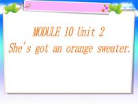 外研版 (三年级起点)三年级下册Unit 2  She’s got an orange sweater.教学演示ppt课件