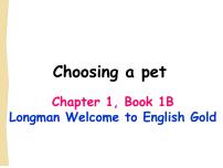 小学英语深港朗文版（2018）一年级下册1. Choosing a pet说课课件ppt