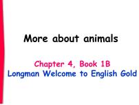 小学英语深港朗文版（2018）一年级下册4. More about animals教课ppt课件
