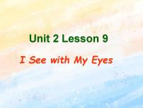 冀教版 (一年级起点)二年级上册Lesson 9 I See with My Eyes优质课件ppt