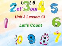 小学英语冀教版 (一年级起点)二年级上册Lesson 13 Let's Count!优秀课件ppt