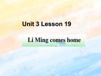 英语五年级上册Lesson 19 Li Ming Comes Home完美版课件ppt