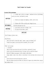 英語六年級上冊Unit 2 Winter in CanadaLesson 12 The Snowman優(yōu)秀教案