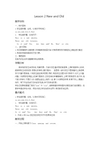 英語(yǔ)Unit 1 The Clothes We WearLesson 2 New and Old教案設(shè)計(jì)