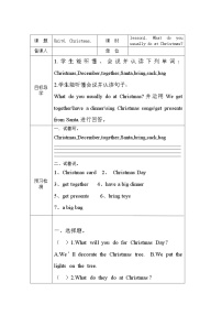 小學英語魯科版 (五四制)五年級上冊Lesson 1 What do you usually do at Christmas?學案