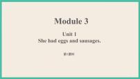 英語外研版 (三年級(jí)起點(diǎn))Unit 1 She had eggs and sausages.優(yōu)質(zhì)ppt課件
