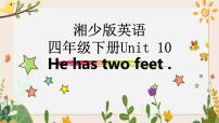 小学英语湘少版四年级下册Unit 10 He has two feet.获奖课件ppt