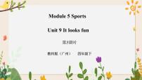 教科版 (广州)四年级下册Module 5 SportsUnit 9 It looks fun完整版习题课件ppt