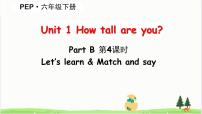 英语六年级下册Unit 1 How tall are you? Part B说课课件ppt