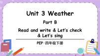 小学英语人教版 (PEP)四年级下册Unit 3 Weather Part B优质ppt课件