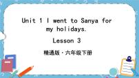 英语六年级下册Unit 1 I went to Sanya for my holidays.Lesson 3完美版ppt课件
