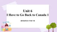 小学英语教科版 (EEC)六年级下册Unit 6 I have to go back to Canada优质课ppt课件