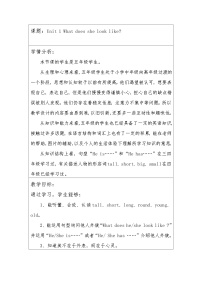 湘少版五年級上冊Unit 1 What does she look like?教案設(shè)計